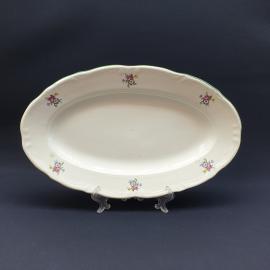 Винтажное сервировочное овальное блюдо Буди, фаянс  35х22 см, СССР