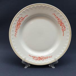 Винтажная столовая тарелка Прокопьевский з-д, фарфор 235 мм, СССР