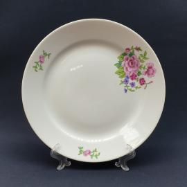 Винтажная столовая тарелка Дулево, фарфор 24 см, СССР