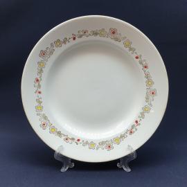 Винтажная столовая тарелка Будянский з-д, фаянс 24 см, СССР