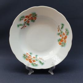 Винтажная суповая тарелка, фарфор 23 см, Япония СССР периода