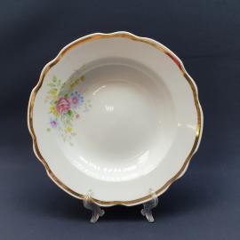 Винтажная суповая тарелка Дулево, фарфор 24 см, СССР