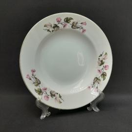 Винтажная суповая сервировочная тарелки, фарфор 23 см, Япония СССР периода