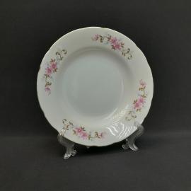 Винтажная суповая сервировочная тарелка Chori, фарфор 23 см, Япония СССР периода