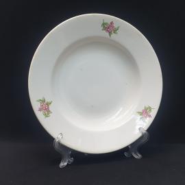 Винтажная суповая тарелка Буди, фаянс 24 см, СССР