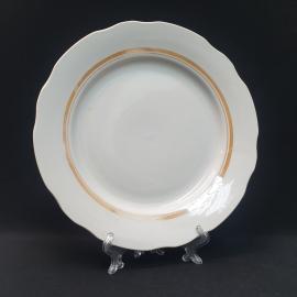 Винтажная столовая тарелка Дулево, фарфор 24 см, СССР