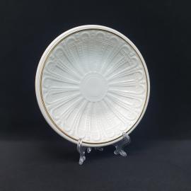 Винтажная суповая сервировочная тарелка ЗиК Конаково, фаянс 195 мм, СССР