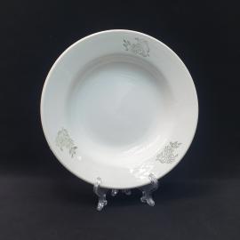 Винтажная суповая сервировочная тарелка Чайка, фаянс 195 мм, СССР