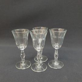 Винтажный набор из 4 рюмок, стекло 40 мл 125 мм