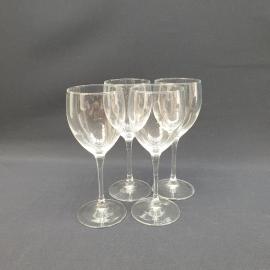 Винтажный набор из 4 бокалов фужеров, стекло 275 мл, 21 см