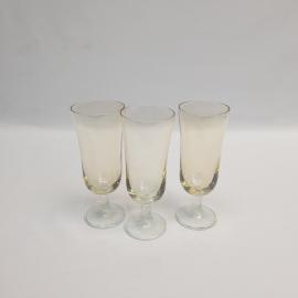 Винтажный набор из 3 бокалов фужеров, цветное стекло 140 мл 14 см, СССР