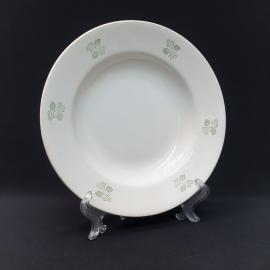 Винтажная суповая сервировочная тарелка Буди, фаянс 24 см, СССР