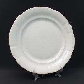 Винтажная сервировочная блюдо Тверская ф-ка, фарфор 37 см, Ранние Советы СССР