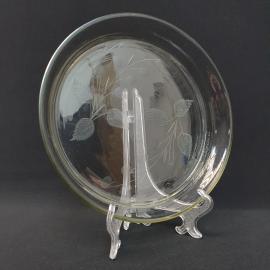 Винтажное сервировочное блюдо, стекло 23 см, СССР