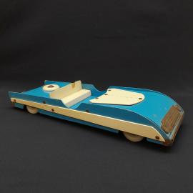 Винтажная редкая машинка кабриолет Гривненский ф-ка 50х16 см дерево СССР