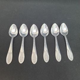 Набор из 6 винтажных чайных ложек алюминий, СССР