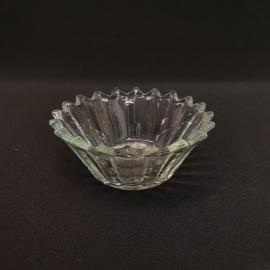 Винтажная ваза конфетница салатник малый Дятьковский з-д, стекло 12 см, СССР