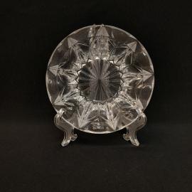 Винтажная ваза конфетница, стекло 15 см, СССР