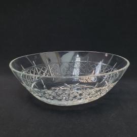Винтажный салатник, хрусталь 21х16 см, СССР