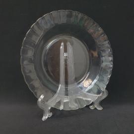 Винтажное сервировочное блюдо тарелка Уршельский з-д, стекло 23 см, СССР