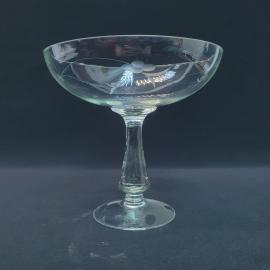 Винтажная ваза фруктовница креманка, стекло 19 см, СССР