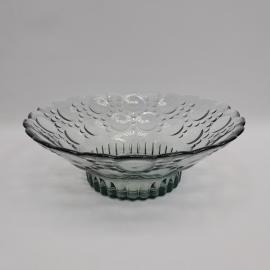 Винтажная ваза фруктовница салатник, цветное стекло 22 см, СССР