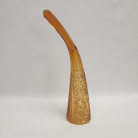 Винтажный рог, цветной хрусталь 33 см, СССР