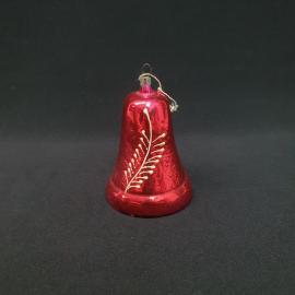 Винтажная елочная игрушка Колокольчик, стекло, СССР