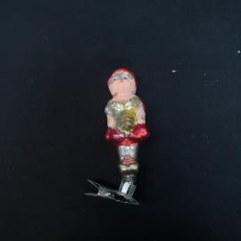 Винтажная елочная игрушка Клубничка, стекло, СССР