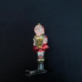 Винтажная елочная игрушка Клубничка, стекло, СССР