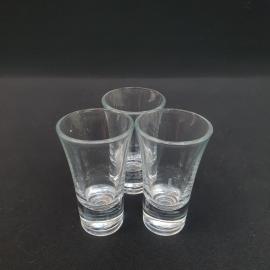 Винтажный набор из 3 стопок, стекло 50 мл 85 мм, СССР