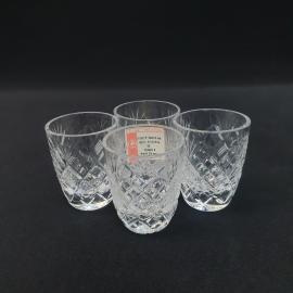 Винтажный набор из 4 стопок с-з Свердлова, хрусталь 50 мл 65 мм, СССР