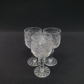 Винтажный набор из 3 рюмок, хрусталь 100 мл 11 см, СССР