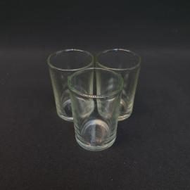 Винтажный набор из 3 стопок, стекло Дядьковский завод 100 мл 5 см, СССР