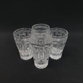 Винтажный набор из 4 стаканов, хрусталь 150 мл 95 мм, СССР
