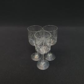 Винтажный набор из 3 рюмок НПО Светлана, хрусталь 100 мл 11 см, СССР