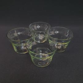 Винтажный набор из 4 стаканов, стекло 150 мл 6 см, СССР