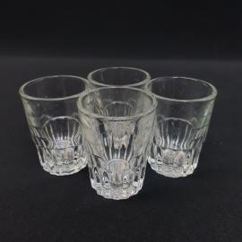 Винтажный набор из 4 стопок, стекло 75 мл 5 см, СССР