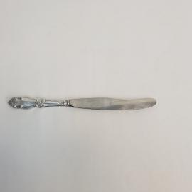 Винтажный столовый нож Серебряная роза, мельхиор. СССР