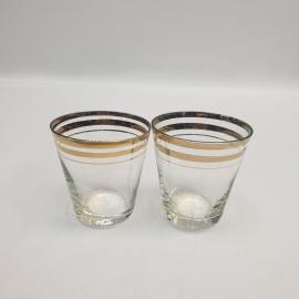 Винтажный набор из 2 стопок, стекло 150 мл 6 см, СССР