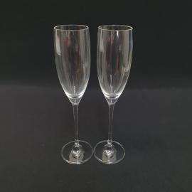 Винтажный набор из 2 бокалов фужеров, стекло 250 мл 24 мм, СССР