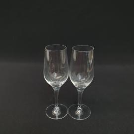 Винтажный набор из 2 бокалов фужеров, стекло 150 мл 16 см, СССР