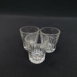 Винтажный набор из 3 стопок, стекло 100 мл 55 мм, СССР