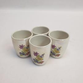 Винтажный набор из 4 стопок, керамика 50 мл 4 см, СССР