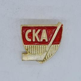 Значок СССР ска, герб щит, клюшка и красная эмаль, хоккейный клуб, советский и винтажный
