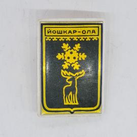 Значок СССР Йошкар ола с гербом города и оленем, советский и винтажный