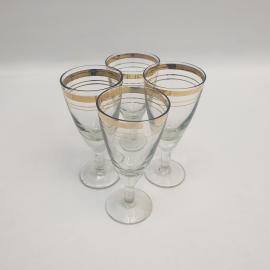 Винтажный набор из 4 рюмок, стекло 60 мл 105 см, СССР