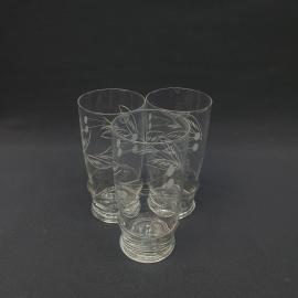 Винтажный набор из 3 стаканов, стекло 250 мл 135 мм, СССР