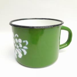 Винтажная эмалированная кружка 900 мл,  рисунок СССР