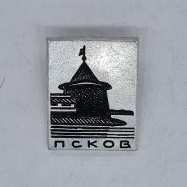 Значок СССР Псков, башня кремля над рекой, коллекционный, туристический, советский и винтажный